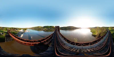 Pittsburgh - Aspinwall Railroad Bridge at Sunset